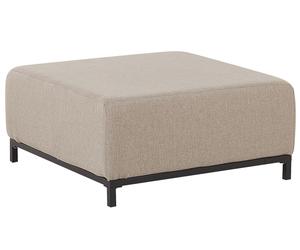 Beliani - Pouf Ottoman - Rovigo - en Tissu Polyester Anti UV et Métal, Beige et