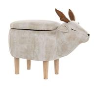 Beliani - Pouf pour enfant - REINDEER - Tabouret en Forme De Renne, Beige