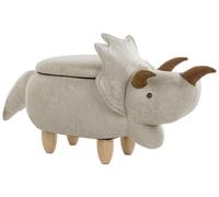 Beliani - Pouf pour Enfant - Triceratops - Polyester, Gris Clair