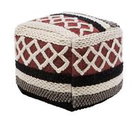 Beliani - Pouf - Sagar - 48 x 48 x 42 cm, En Laine et Coton, Multicolore
