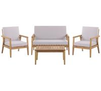 Beliani - Salon de Jardin - Pallano - en Bois d'Acacia et Tissu Polyester,