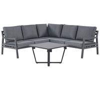 Beliani - Salon de Jardin - Vizzini - 5 Places, en Aluminium et Tissu Polyester,