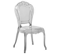 Lot de 2 chaises de salle à manger noires transparentes VERMONT
