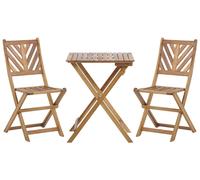 Beliani - Set de Terrasse - Terni - Table et 2 Chaises, en Bois d'Acacia, C