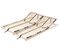 Beliani Sommier à Lattes Réglable Structure en Bois 160 x 200 cm pour Lit Simple Lattes Plates Monthois