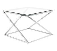 Beliani - Table appoint argentée avec plateau en verre BEVERLY