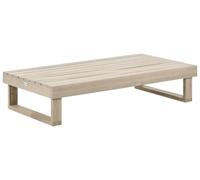Beliani Table Basse de Jardin Marron Clair Bois d'Acacia Certifié | Rectangulaire, Huilé, À assembler entièrement, Charge Max 75 kg, Pour Extérieur, 110 x 60 x 25 cm