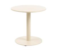 Beliani Table Basse de Jardin Moderne en Acier Thermolaqué Résistante aux Intempéries Mobilier d'Extérieur Beige Vittuone