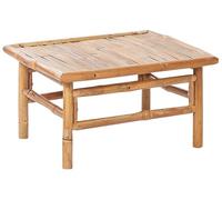 Beliani Table Basse Moderne en Bambou 64 x 55 cm Mobilier de Jardin Extérieur Bois Clair Cerreto