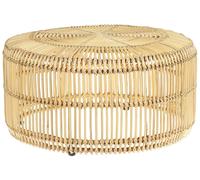 Beliani - Table Basse Ronde - 53 cm, en Rotin, Bois Clair