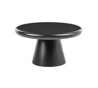 Beliani Table Basse Ronde à Pied Central Design Sculptural Style Organique Noire Mamawi