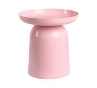 Beliani Table d'Appoint en Métal Ronde Extrémité de Canapé Forme Géométrique Rose Pastel Torrens