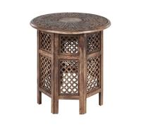 Table d'appoint en bois de manguier sombre KUMALI