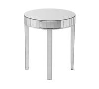 Beliani Table d'Appoint Moderne Glamour Plateau en Verre Effet Miroir Accessoire de Salon Argenté Rimarde