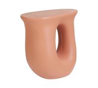 Beliani Table d'Appoint Moderne MgO Forme Irrégulière Résistant aux UV et aux Taches Orange Idro