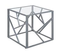 Beliani - Table d'Appoint - Orland - Structure en Métal Argenté et Plateau
