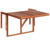 Beliani - Table de Balcon Rabattable - Udine - 60 x 40 cm, en Bois d'Acacia