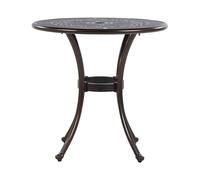 Beliani - Table de Jardin - Bovino - Ronde, 65 cm, en Aluminium, Marron Foncé