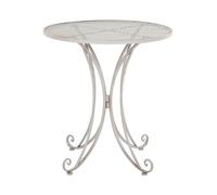 Table de jardin bistrot en métal gris - BELIANI - CILENTO - Rond - 2 personnes - Extérieur