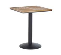 Beliani Table de Jardin ou Terrasse Carrée Type Bistro 60 x 60 cm en Métal et Bois Synthétique Résistant et Durable pour Balcon Moderne