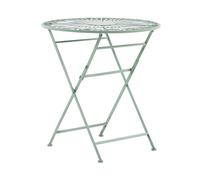 Beliani - Table de Jardin Pliante - Trento - Ronde 70 cm, en Métal, Vert