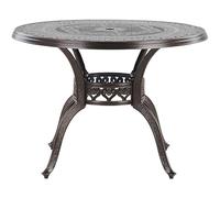 Beliani Table de Jardin Ronde 102 cm en Aluminium Marron Cuivré Salento