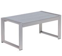 Beliani Table de terrasse ou de Jardin en Aluminium Gris Clair Matériaux durables et Design Ultra Moderne Trendy