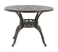 Beliani - Table de Jardin - Sapri - Ronde, 100 cm, en Aluminium, Marron Doré