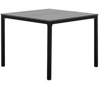 Beliani Table de Salle à Manger de Jardin Gris Bois Synthétique | Matériaux synthétiques, Carré, Pour 4 Personnes, Revêtu de poudre, À assembler entièrement, Charge Max 60 kg, Pour Extérieur