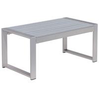 Beliani Table de terrasse ou de Jardin en Aluminium Gris Clair Matériaux durables et Design Ultra Moderne Trendy