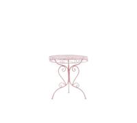 Beliani - Table ronde de jardin bistrot en métal rose ALBINIA