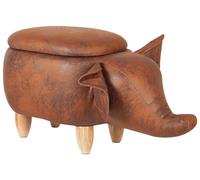 Beliani - Tabouret pour Enfant - Elephant - avec Rangement, en Cuir PU Marron Fo