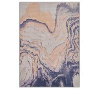 Beliani - Tapis de Salon - Gebze - 160 x 230 cm, en Polyester, Beige et Bleu