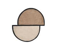 Beliani Tapis en Laine Difforme ø 160 cm Taupe Sakaro