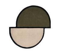 Beliani Tapis en Laine Difforme ø 160 cm Vert Foncé Sakaro
