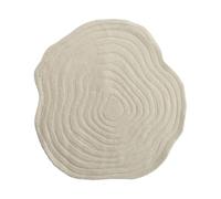 Beliani Tapis en Laine Forme Irrégulière ø 160 cm Beige Ankarae