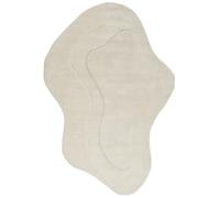 Beliani Tapis en Laine Forme Irrégulière 160 x 230 cm Blanc Cassé Nevana