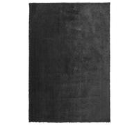 Beliani Tapis Épais 140 x 200 cm en Tissu Coton Noir Doux au Toucher pour Chambre et Salon Moderne