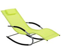 Chaise longue à bascule Carano vert tilleul Lumarko