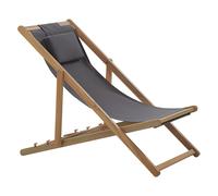 Beliani - Transat Chilienne - Avellino - en Bois d'Acacia et Tissu Polyeste