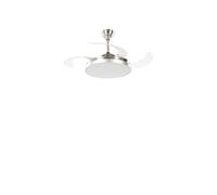 Beliani - Ventilateur de plafond argenté et transparent avec lampe IBAR