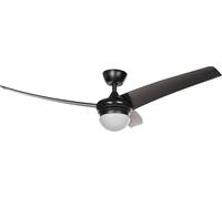BELIANI Ventilateur de plafond avec lumière noir en matière synthétique télécommande 6 vitesses 3 températures de lumière