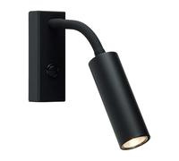 Belid Applique murale Cato Slim bras flexible Noir mat