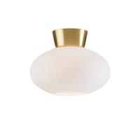 Belid Plafonnier Verre opale Bullo Ø27 cm Laiton