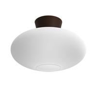 Belid Plafonnier XL Bullo verre opale Ø38 cm Oxyde