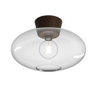 Belid Plafonnier XL Bullo verre transparent Ø38 cm Oxyde