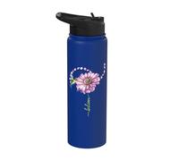 Believe Hummingbirds and Flowers Bird Lovers Gift Stainless Steel Insulated Water Bottle