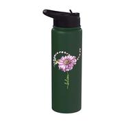 Believe Hummingbirds and Flowers Bird Lovers Gift Stainless Steel Insulated Water Bottle