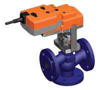 Belimo Vanne à Globe 3 Voies DN25 Bride Course de 15mm Kvs10 24VAC/DC Sûr en Cas de Défaillance 150s BACnet/Modbus/MP-Bus 1000N IP54 H725R/NVK24A-MOD