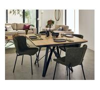 Lisa design table à manger extensible - Noir et bois